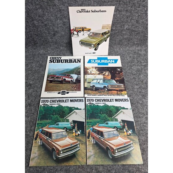 1970-1976 Chevrolet Suburban Brochure Lot Includes 5 Original Vintage Ads #1 - Picture 1 of 8